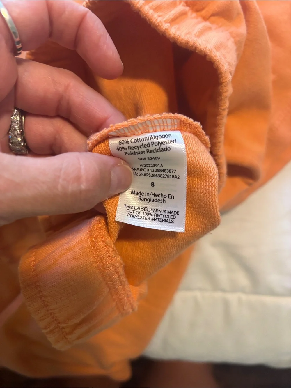 Kids Orange Shark Matching Set - Short Sleeve Top & Shorts